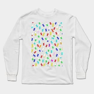 Science Test Tubes pattern Long Sleeve T-Shirt